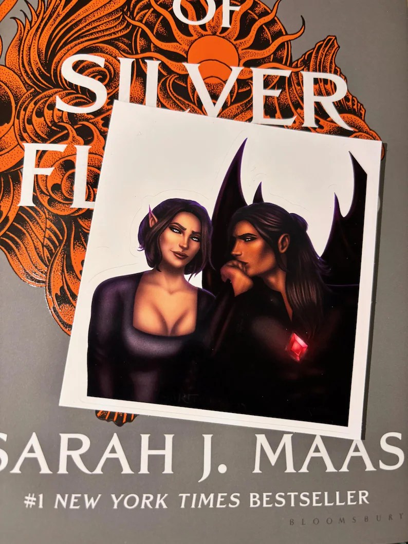 Nesta and Cassian sticker from ACOTAR